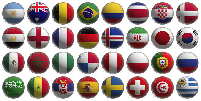 world cup flag balls